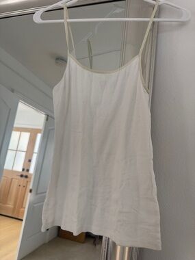 Equipment White Spaghetti Strap Tank Top